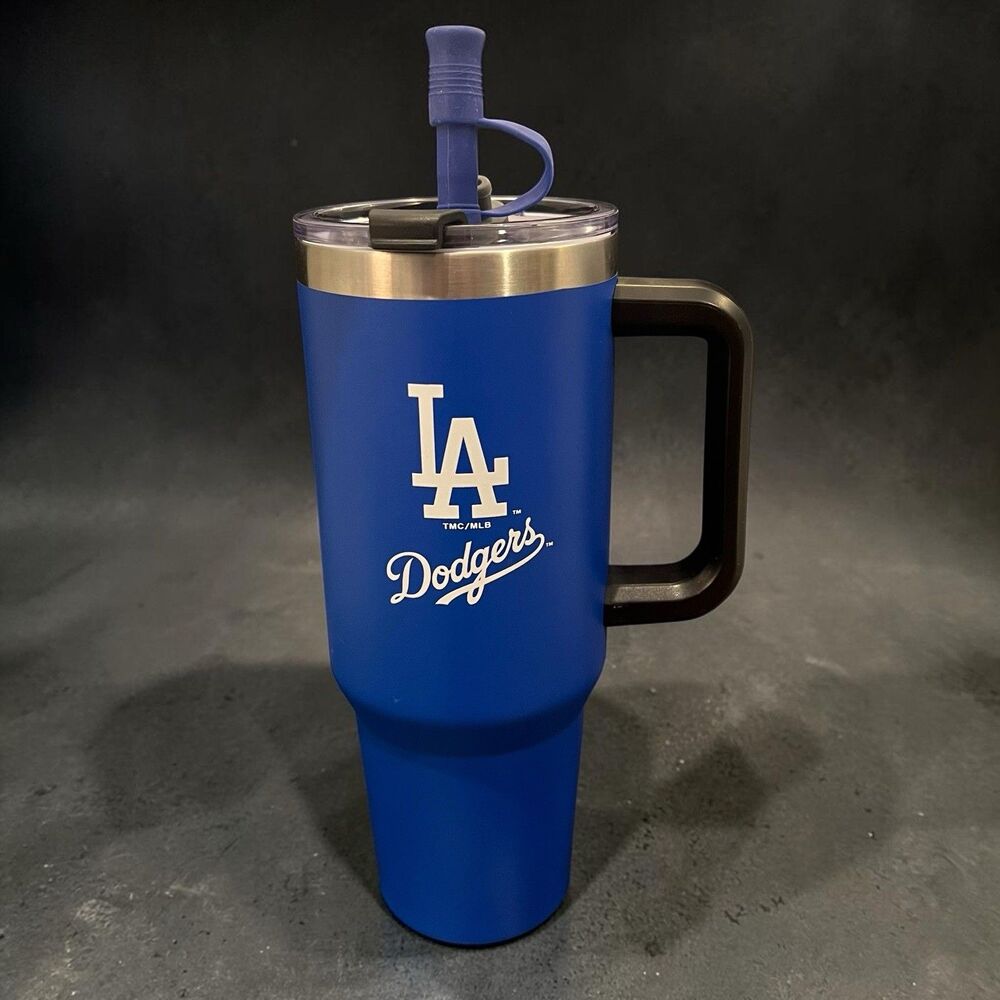 Los Angeles Dodgers 40 oz Insulated Travel Mug w/ Handle & Straw